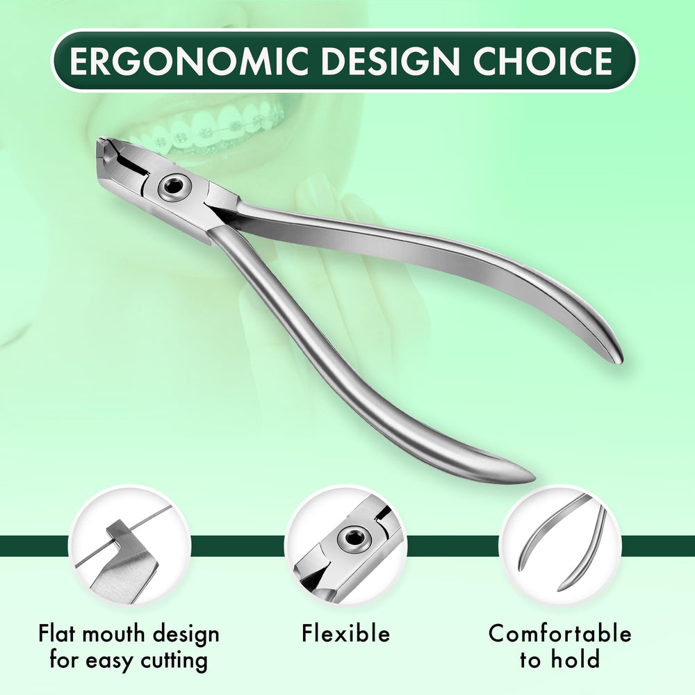 Hard wire cutter for dental professionals with ergonomic grip