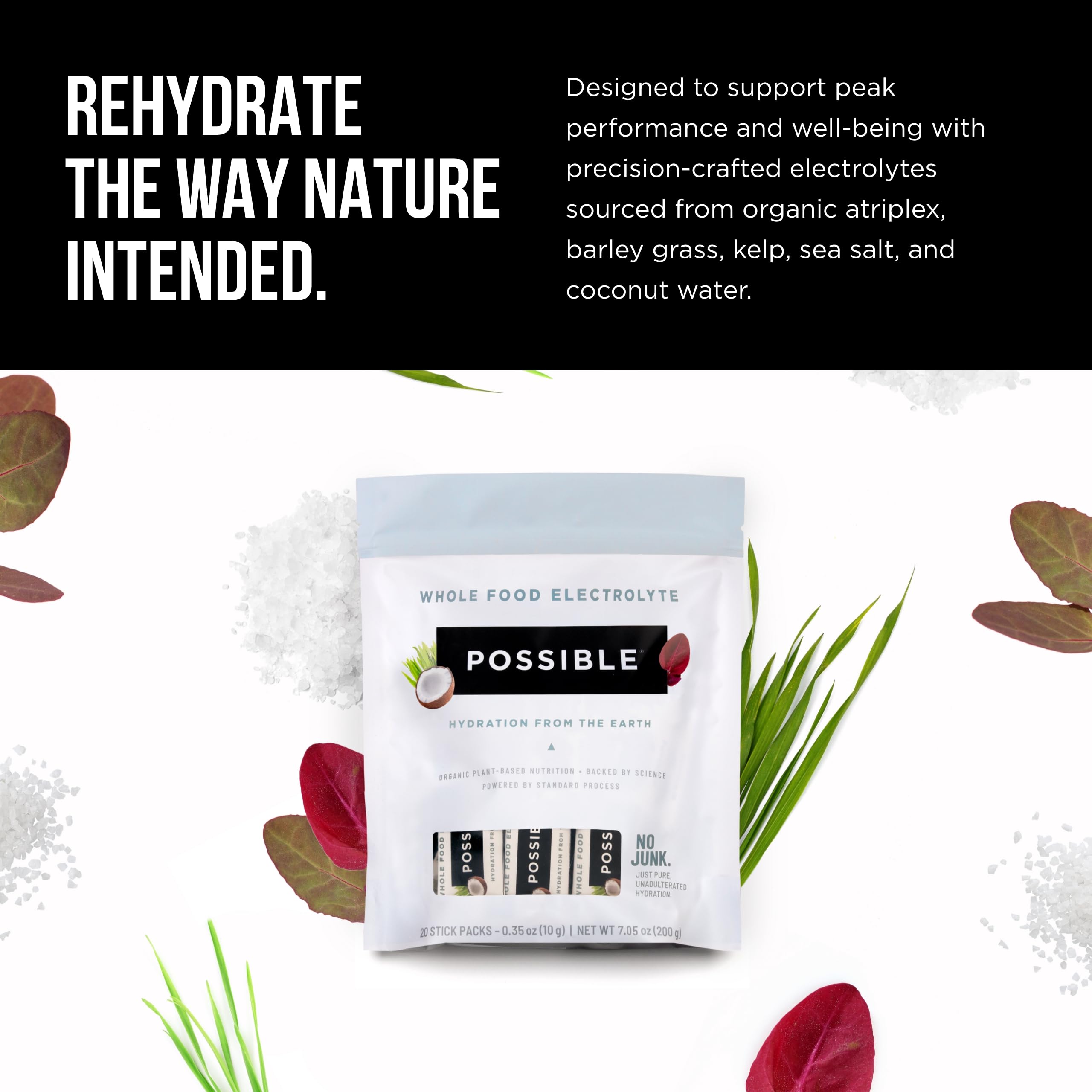 Ingredients: organic atriplex, barley grass, kelp, coconut water