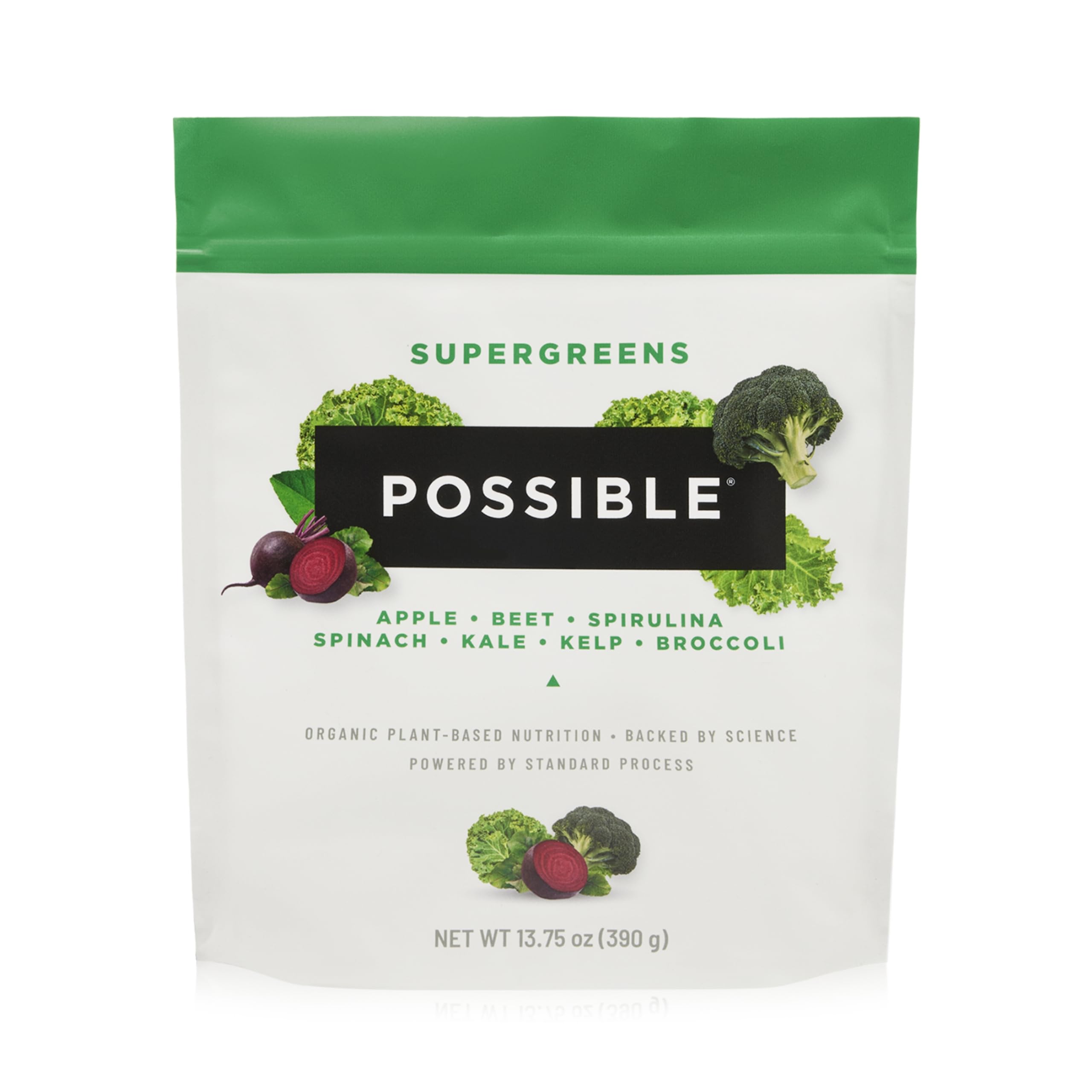 Possible SuperGreens front label with 23 ingredients
