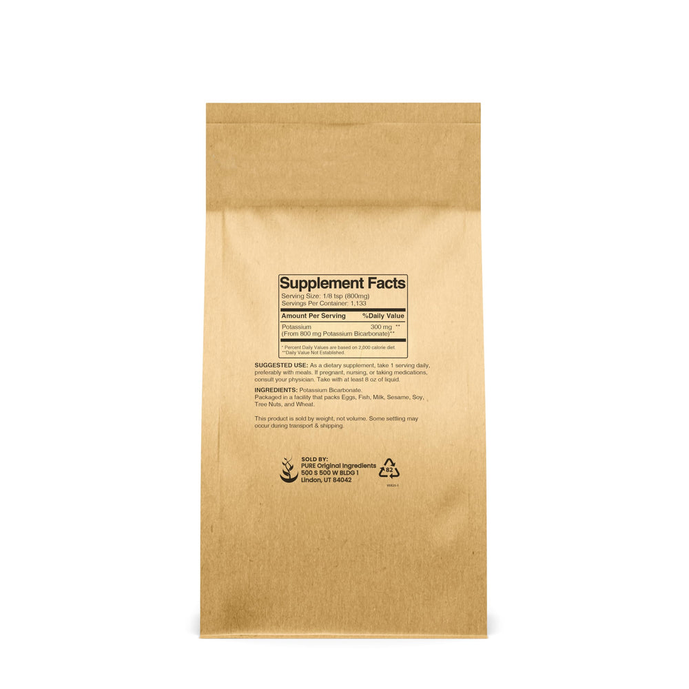 Close-up of potassium bicarbonate powder (2 lb)