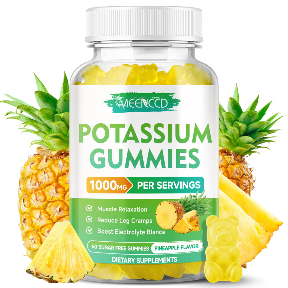 Front view of Potassium Citrate Gummies 1000mg bottle