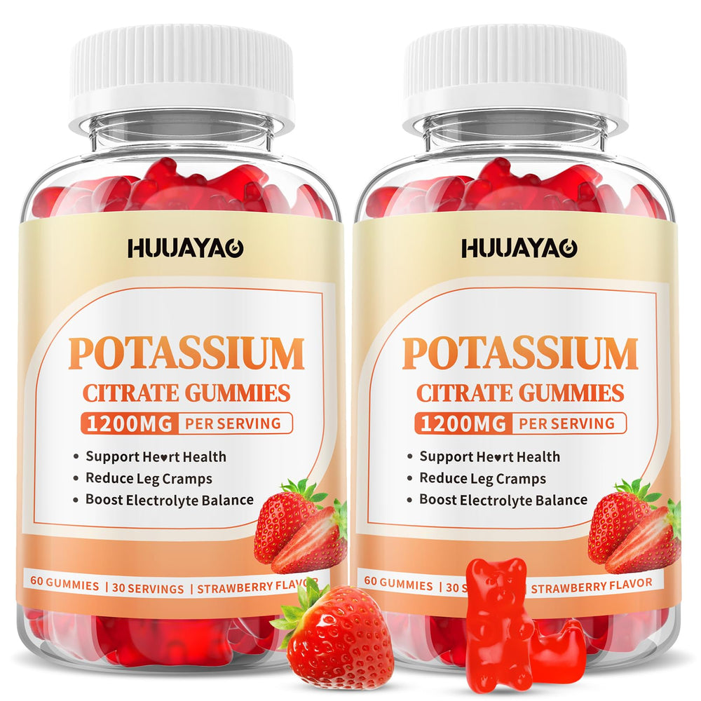 Potassium Citrate Gummies 1200mg – Strawberry Flavor, 120 Count bottle