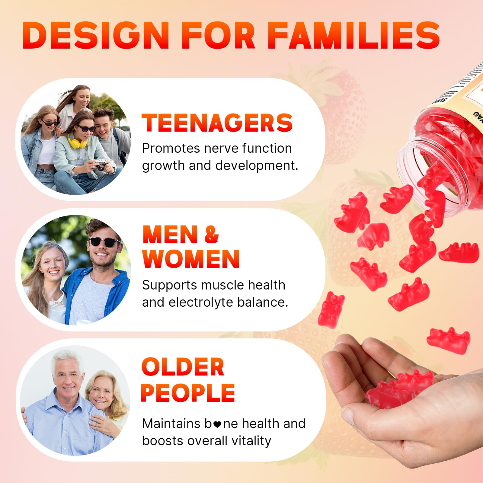 Muscle health support from potassium citrate gummies