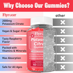 Potassium citrate gummies support muscle health and leg cramps relief