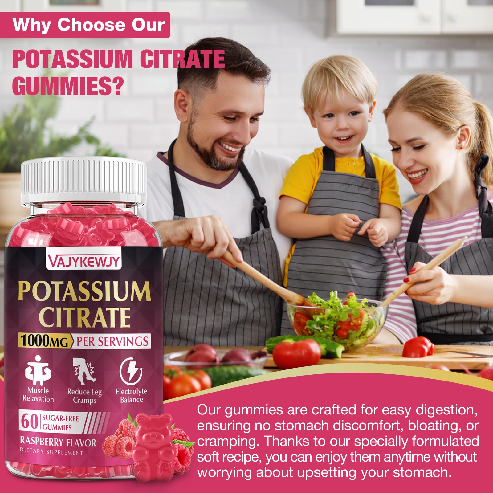 Two-bottle bundle of Potassium Citrate Gummies.