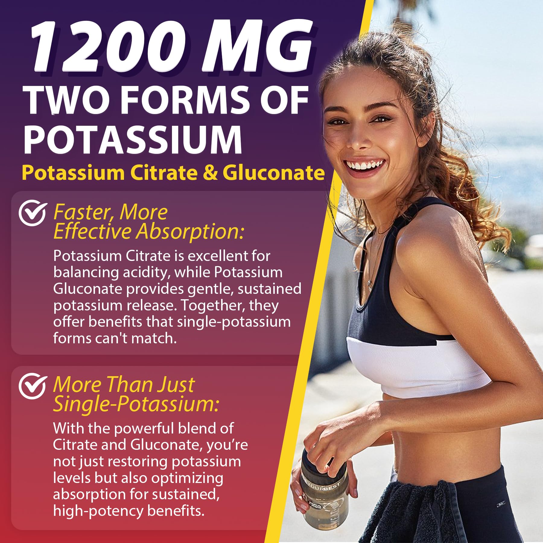 Supplement facts label for potassium gummies