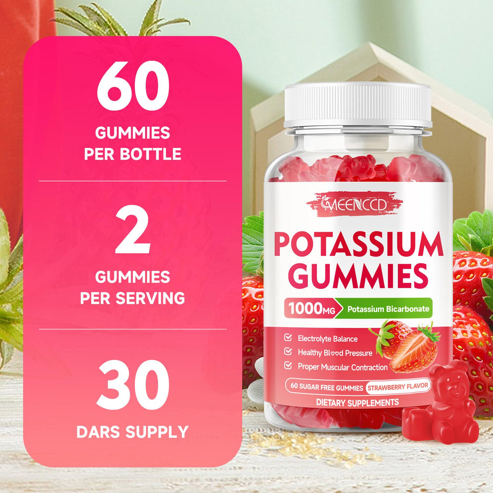 Sugar-free strawberry potassium gummies