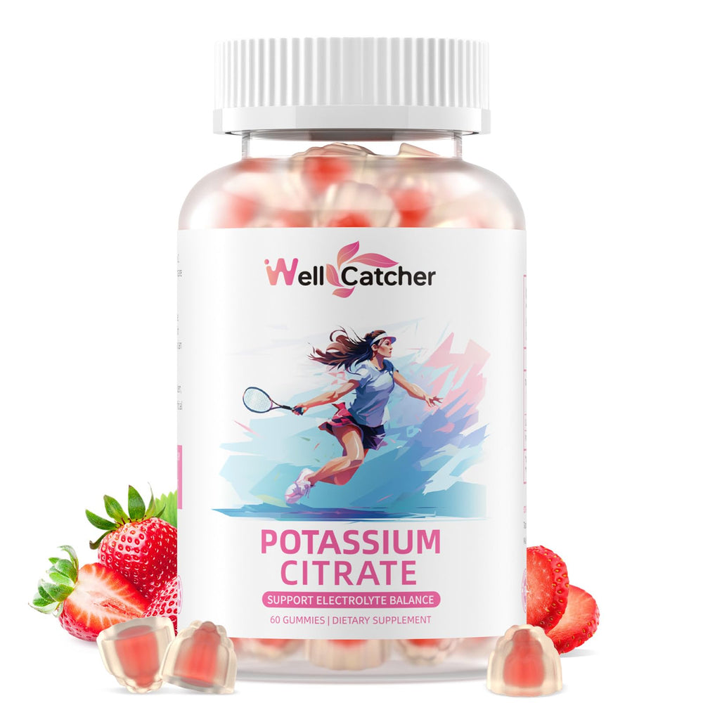Potassium Gummies Strawberry flavor bottle – 60 count