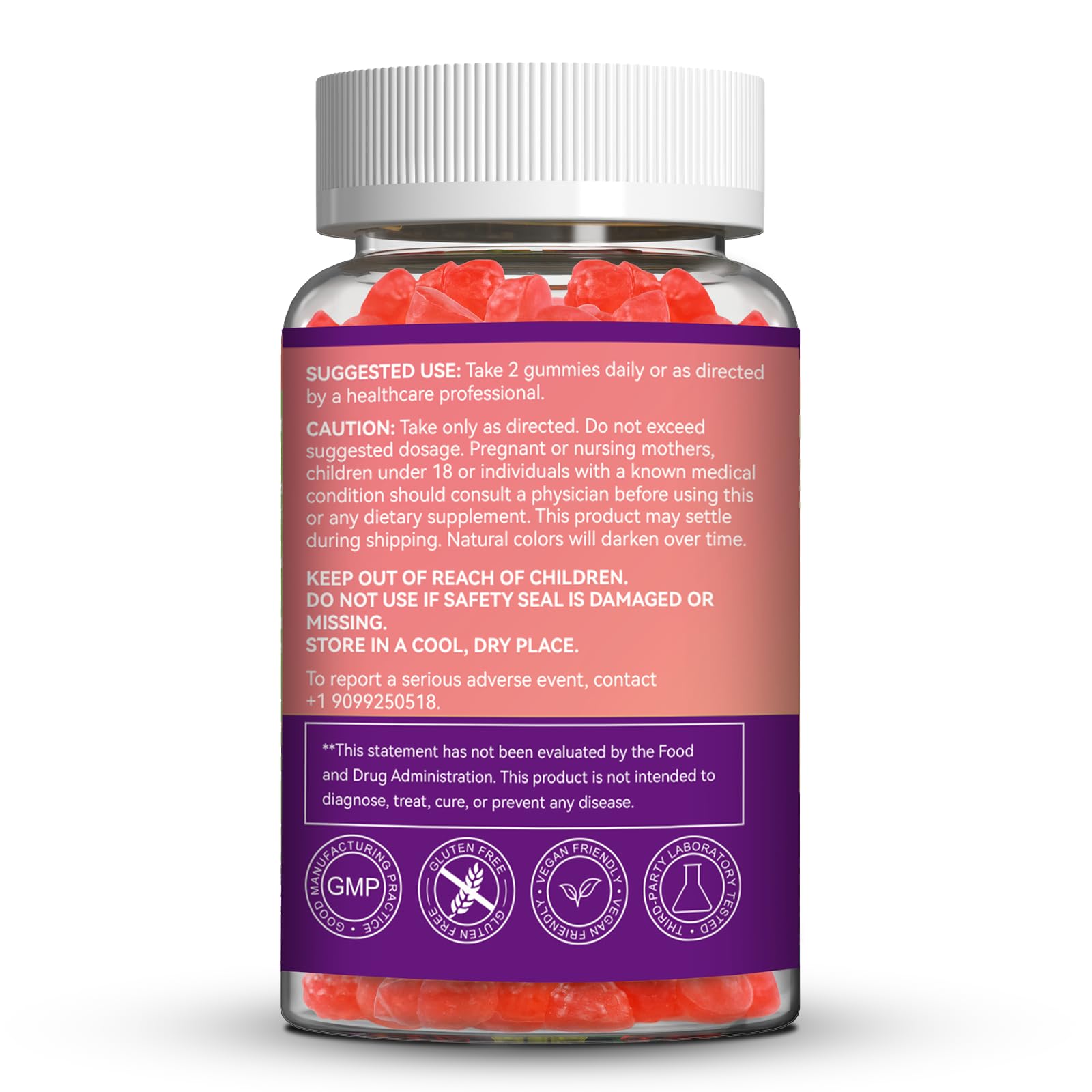 Vegan, Non-GMO, gelatin-free packaging