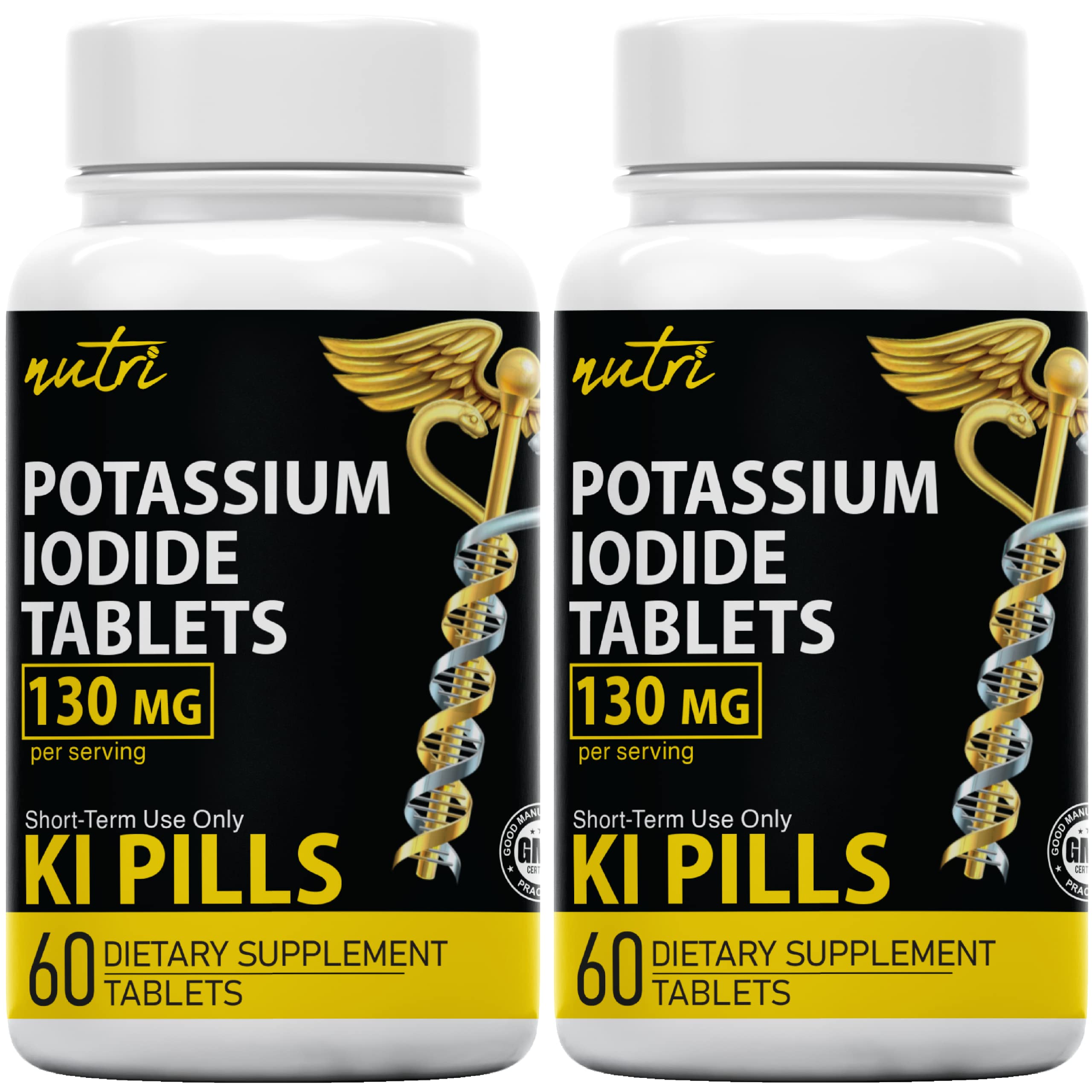 Front view of Nature's Fusions Potassium Iodide Tablets 130 mg pack 2