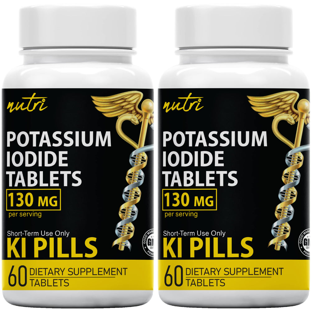 Front view of Nature's Fusions Potassium Iodide Tablets 130 mg pack 2