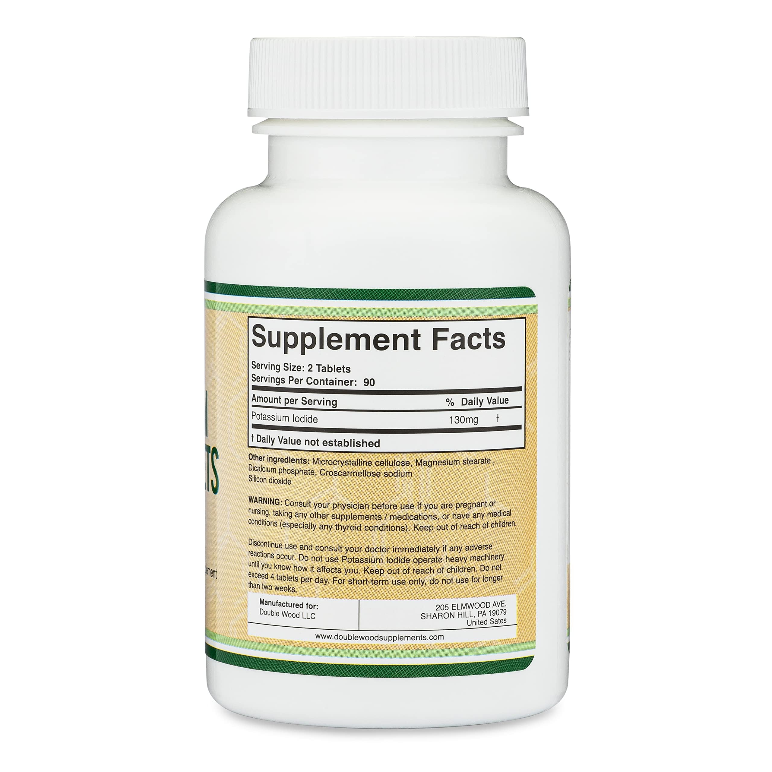 Potassium iodide 130 mg tablets packaging box