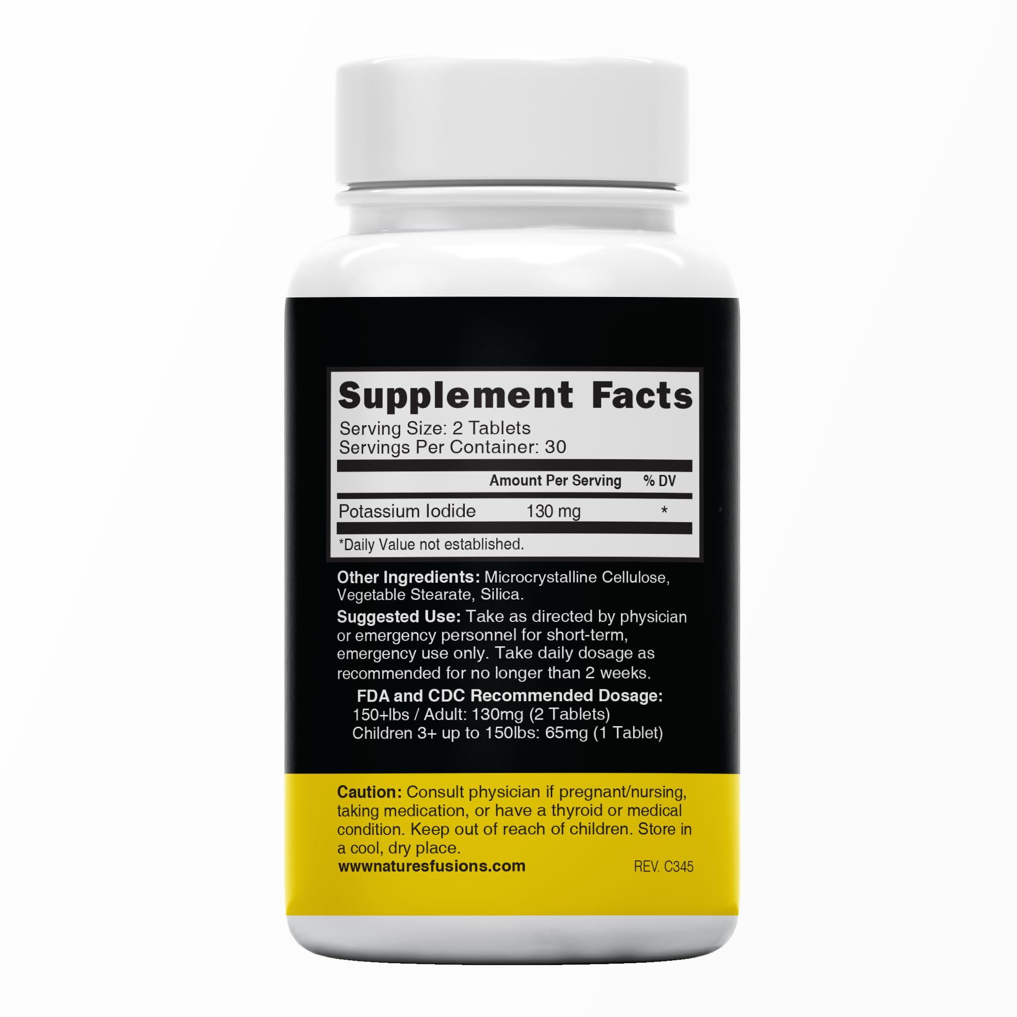 130 mg KI tablets in blister packs