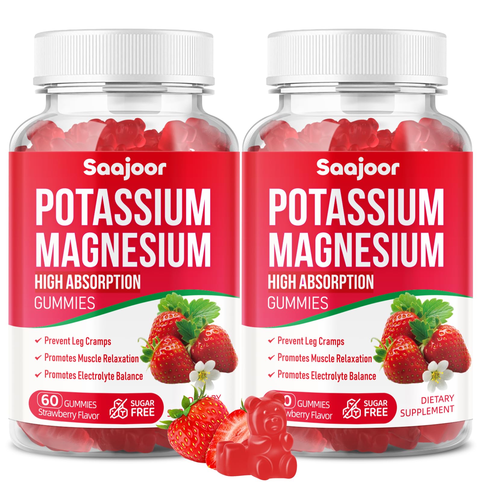Potassium Magnesium Gummies bottle front view