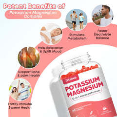 Graphic highlighting key ingredients: Potassium Citrate and Magnesium Glycinate