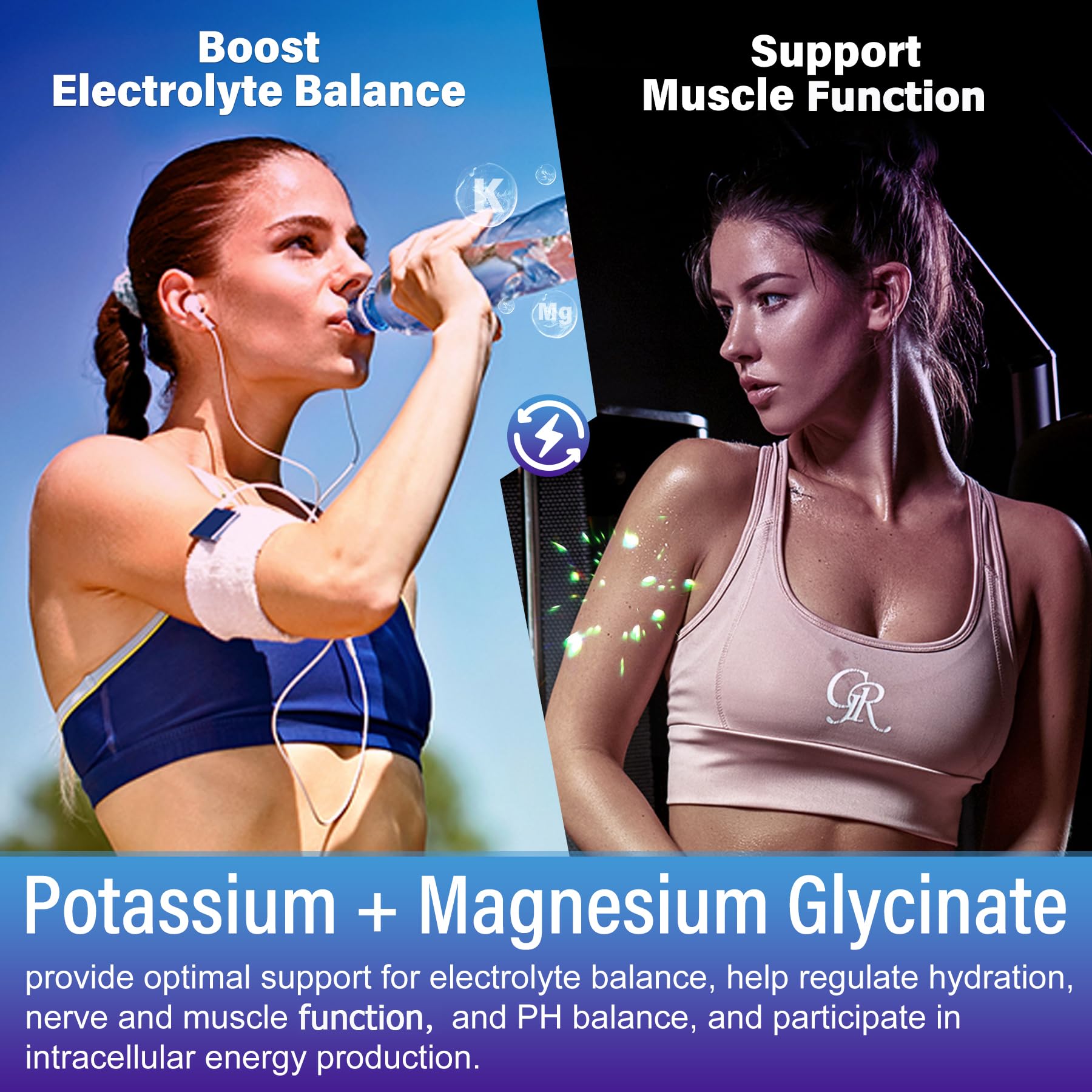 Potassium Magnesium Gummies with vitamins B6 and B12