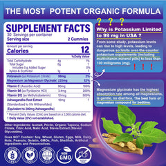 Potassium Magnesium Gummies ingredients panel
