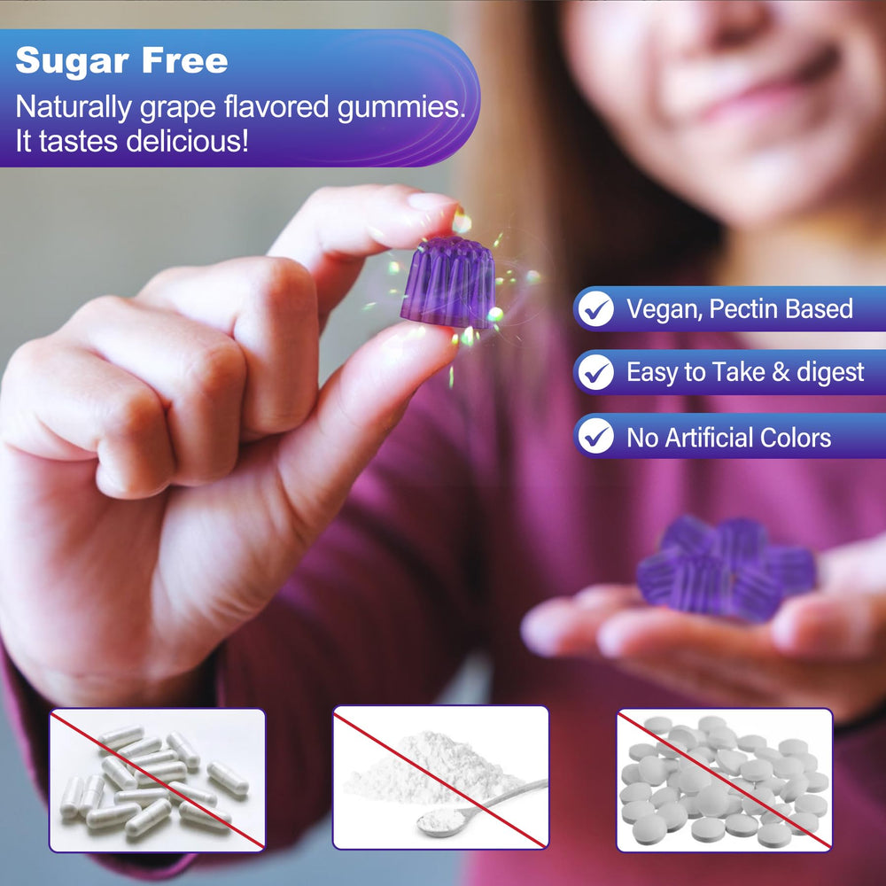 Potassium Magnesium Gummies packaging and label