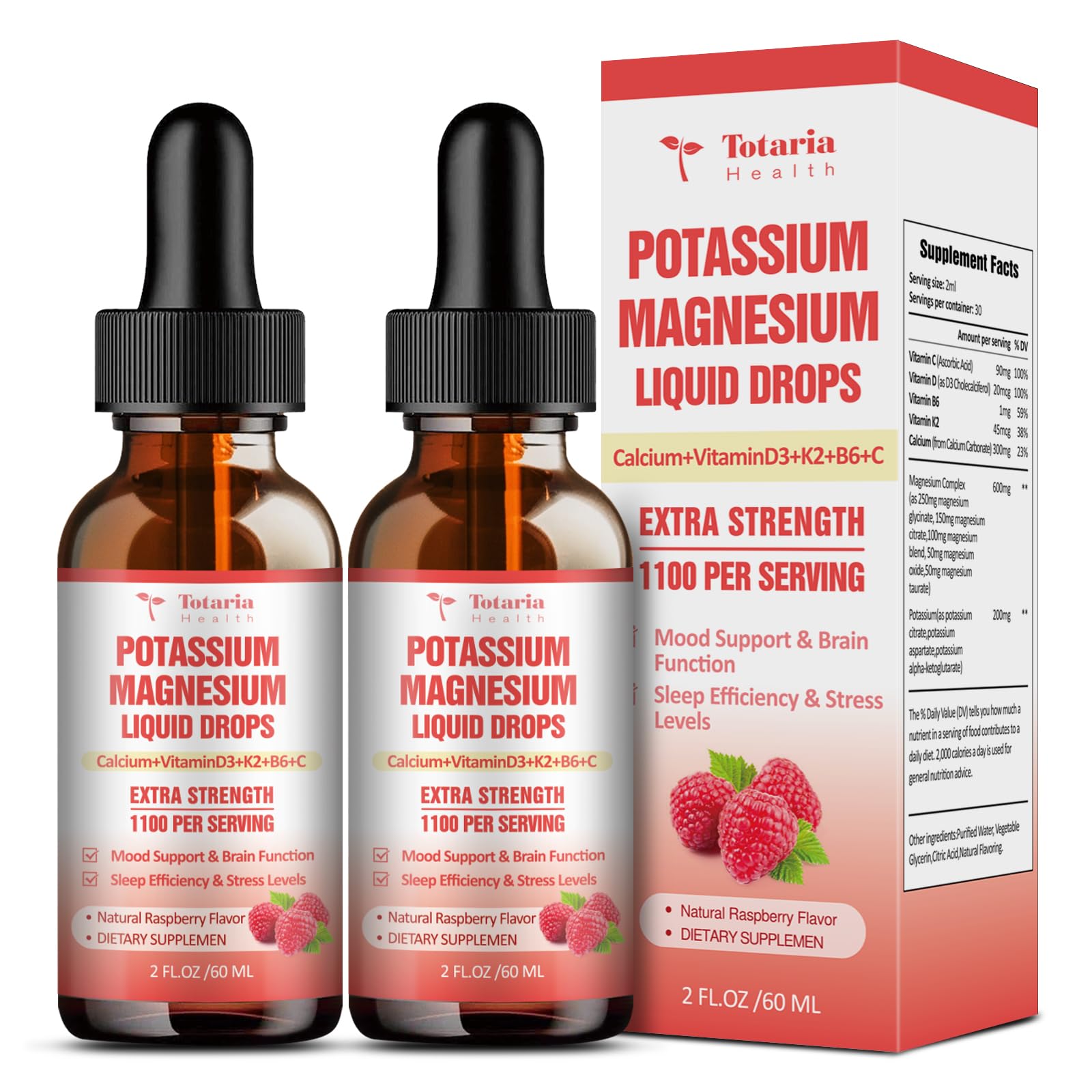 Potassium Magnesium Liquid Drops bottle with dropper