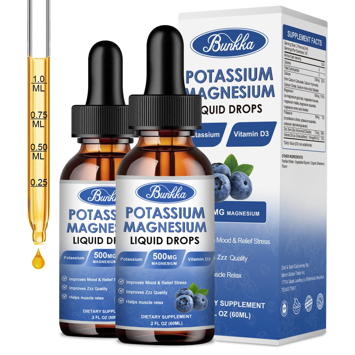 Two-pack Potassium Magnesium Liquid Drops bottle front