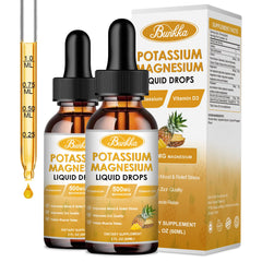2-pack potassium magnesium liquid drops bottle and packaging