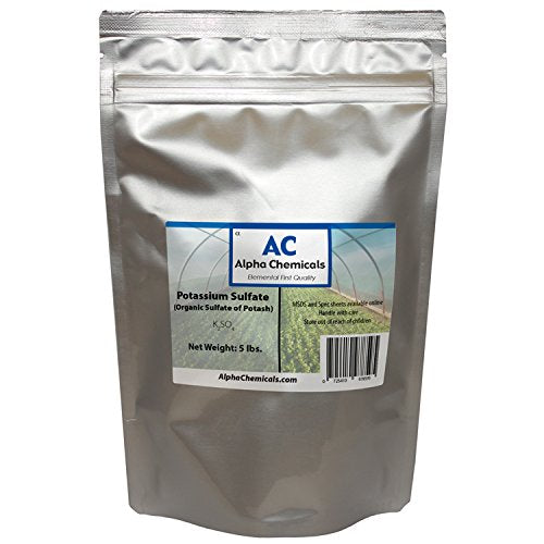 5 lb bag of potassium sulfate (sulfate of potash) with resealable packaging