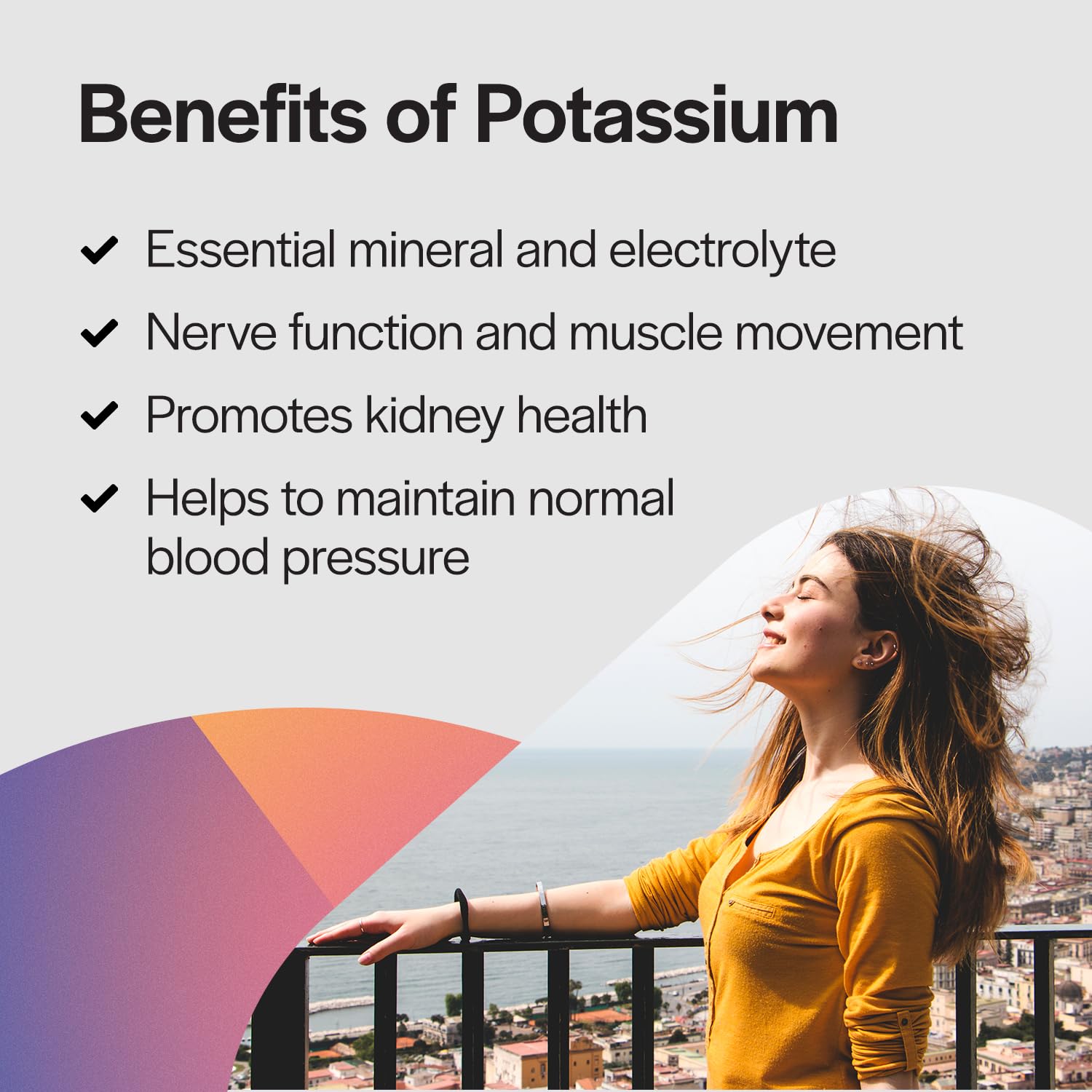 Potassium supplement supporting heart health and electrolyte balance