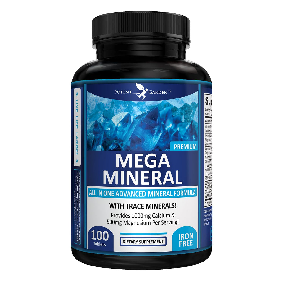 Potent Garden Mega Minerals bottle front view