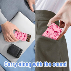 Open view of slim tinplate floss case with sliding lid