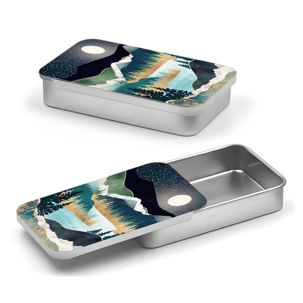 POTYHDC portable dental floss case with tinplate exterior