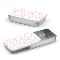 POTYHDC portable dental floss case pink bow front view