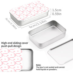 Close-up of durable tinplate exterior of the floss case