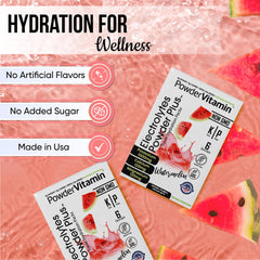 PowderVitamin electrolytes potassium 1000mg pack highlights strong electrolyte support.
