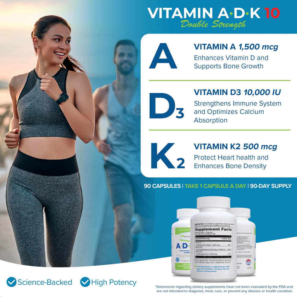 Capsules close-up of Power By Naturals ADK 10