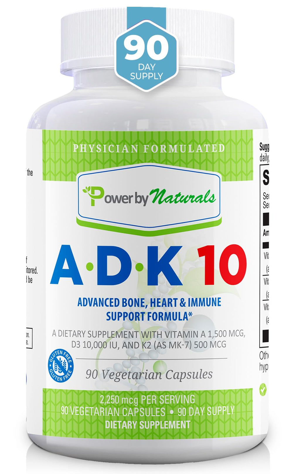 Power By Naturals ADK 10 bottle front view