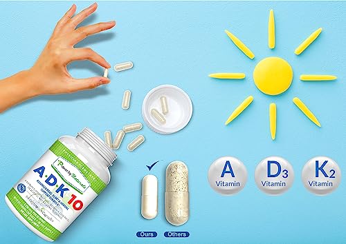 Vitamins A, D3, and K2 MK-7 illustration for ADK 10