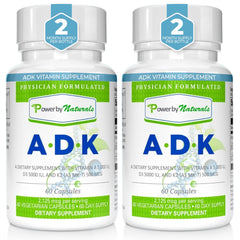 Power By Naturals ADK Vitamin Supplement bottle front