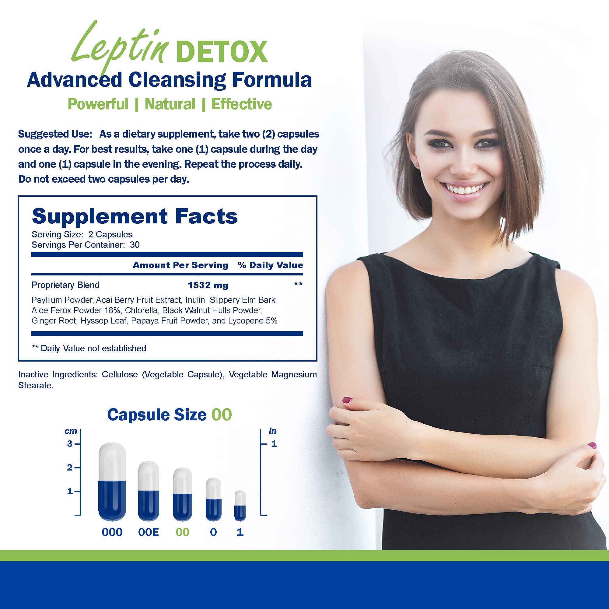 Power By Naturals Leptin Detox energy-ginger visuals suggest caffeine-free vitality.