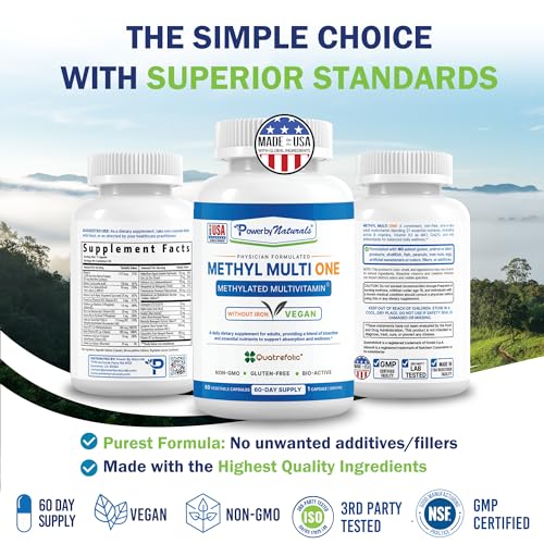 Iron-free methylated multivitamin bottle label