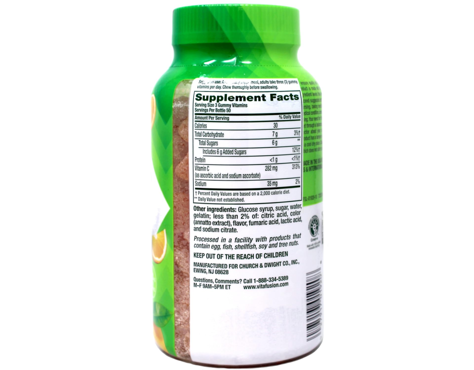 Power C gummy texture detail for adults