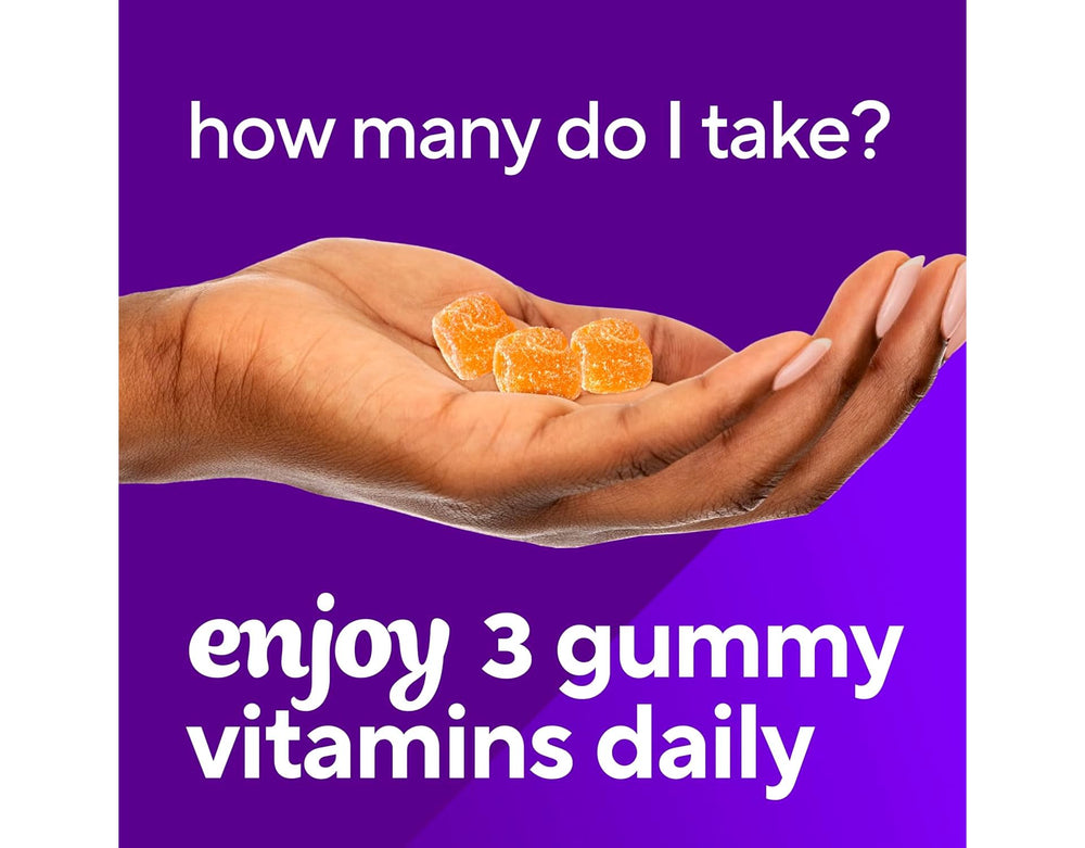 Gummies spilled on white surface with bottle