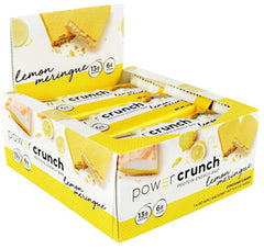 Power Crunch Lemon Meringue bar packaging ready for on-the-go protein energy and quick snack.