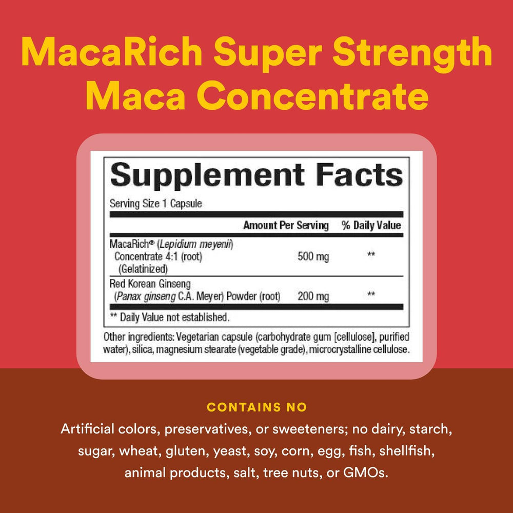 Power Maca with ginseng for energy and stamina