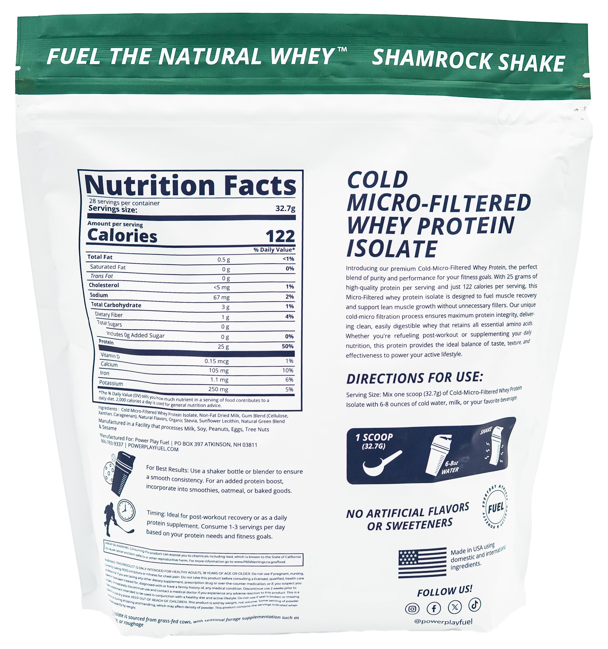 POWER PLAY FUEL Cold micro-filtration process image shows ultra-clean whey isolate for fast absorption.