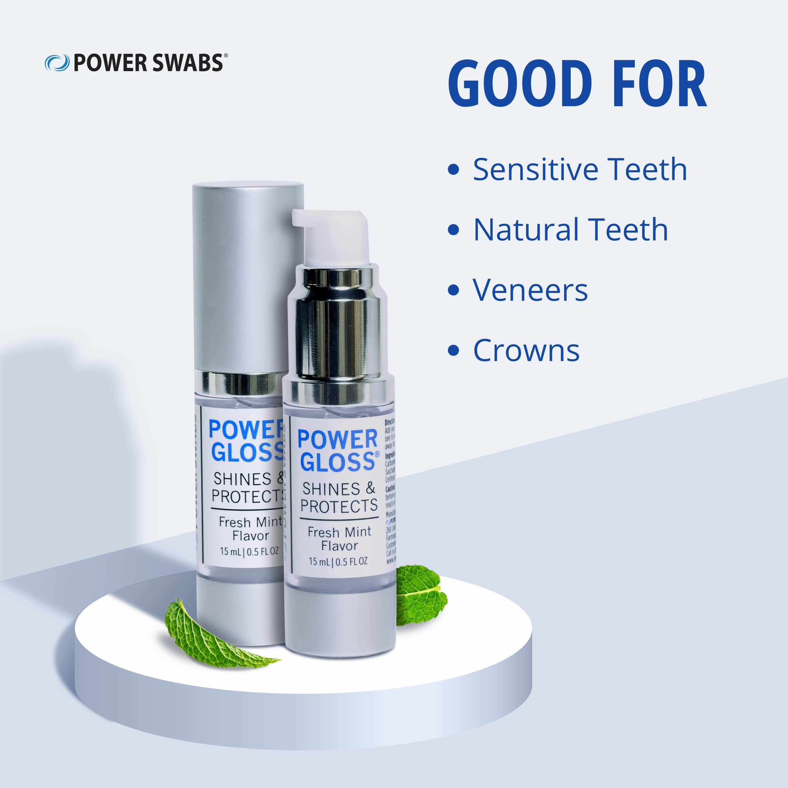 Close-up of Power Gloss toothpaste texture