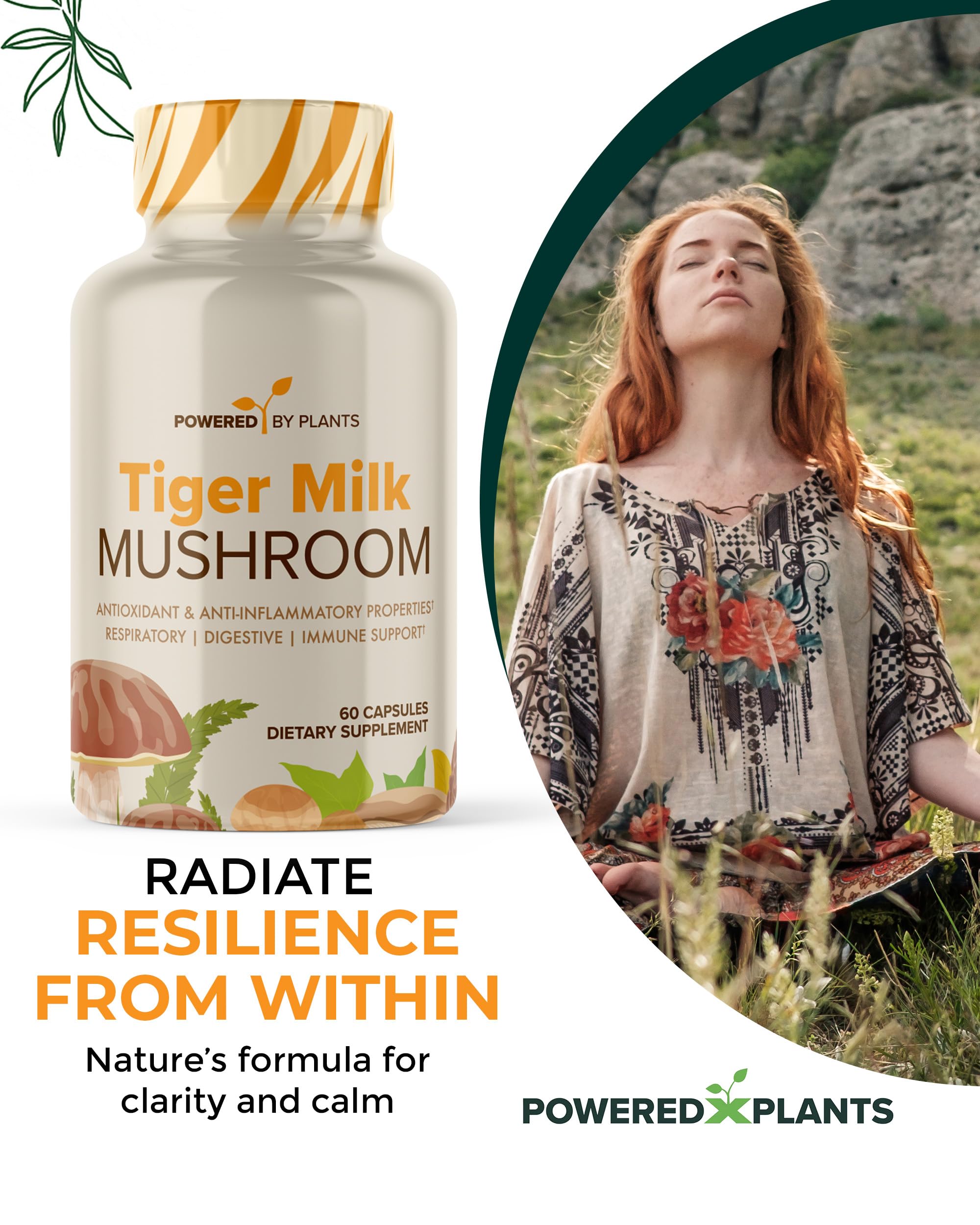 POWERED X PLANTS Tiger Milk Mushroom bottle product shot