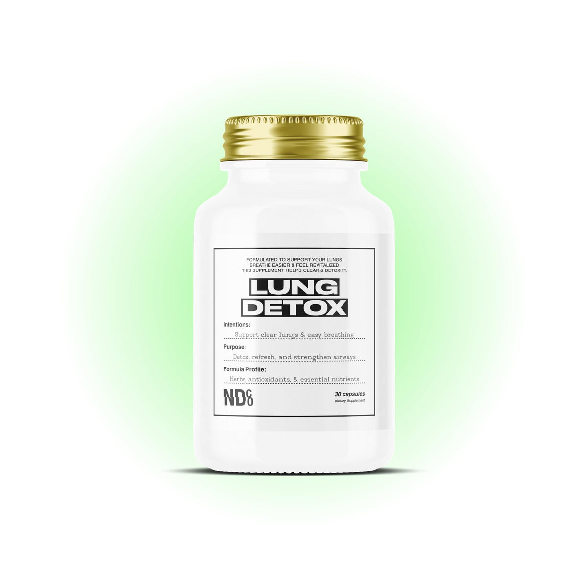 Product image showing Powerful Lung Detox & Cleanse bottle