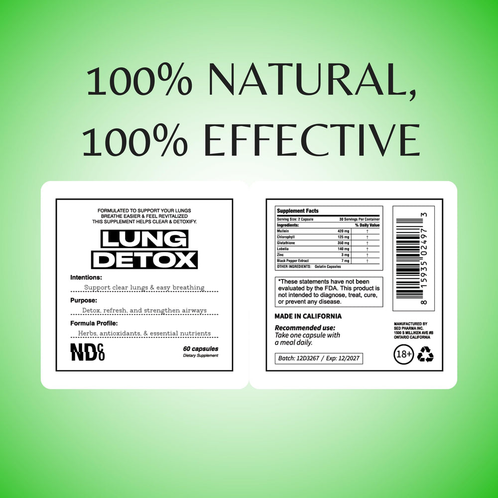 NDCO Powerful Lung Detox & Cleanse packaging and bottle