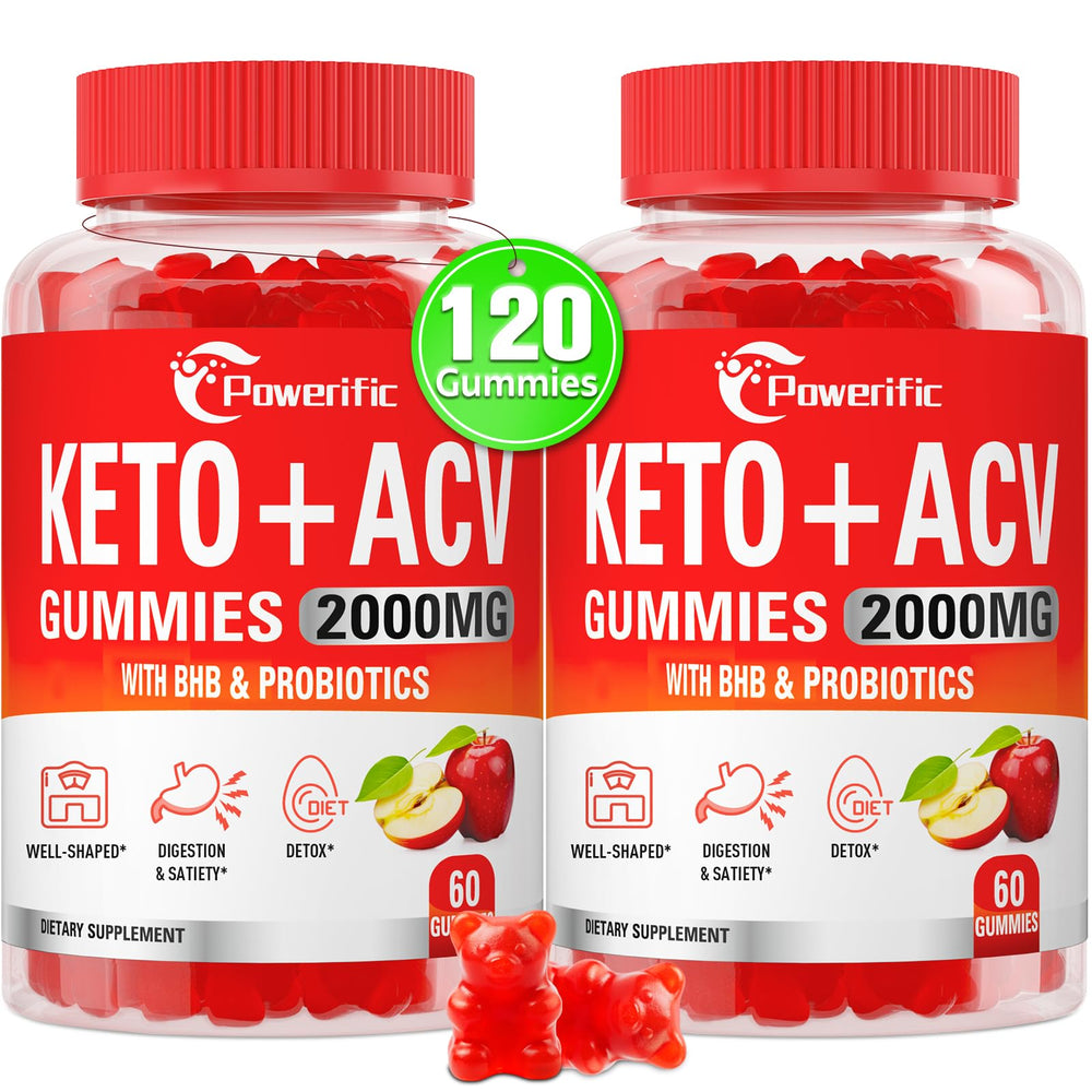 Powerific Apple Cider Vinegar Gummies bottle for daily support.