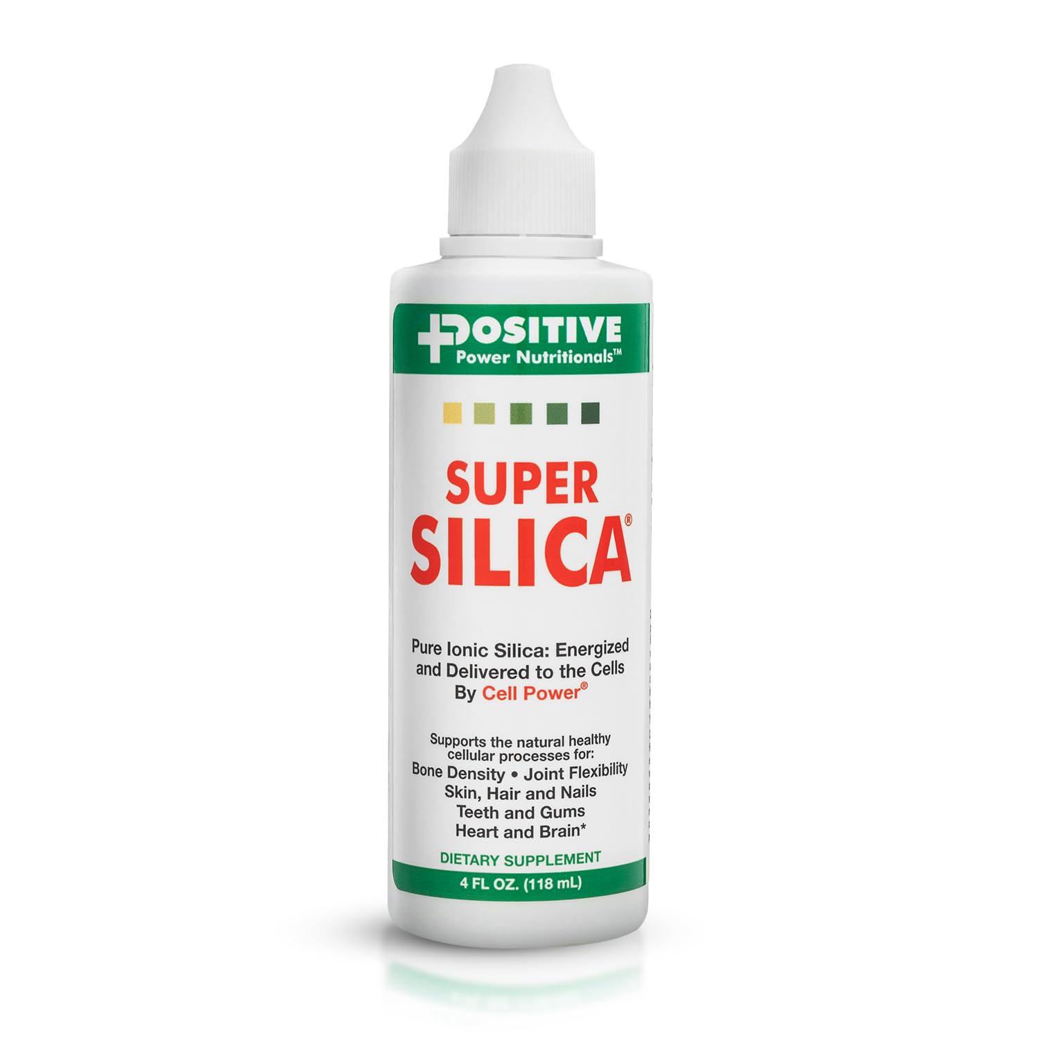 Positive Power Nutritionals Super Silica 4oz bottle with dropper